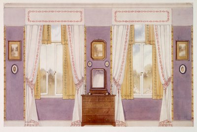 Elegant Draperies, Mauve Walls by Richard Goulburn Lovell